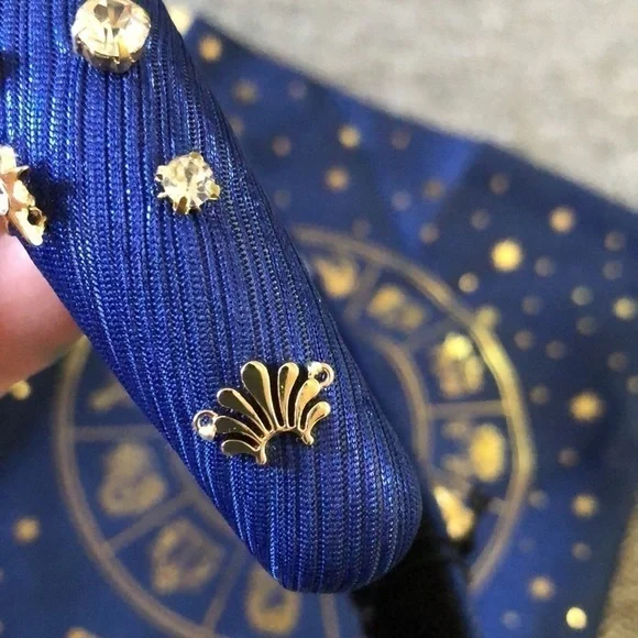 Lele Sadoughi Zodiac Virgo Alice Headband Royal Blue  display picture 1
